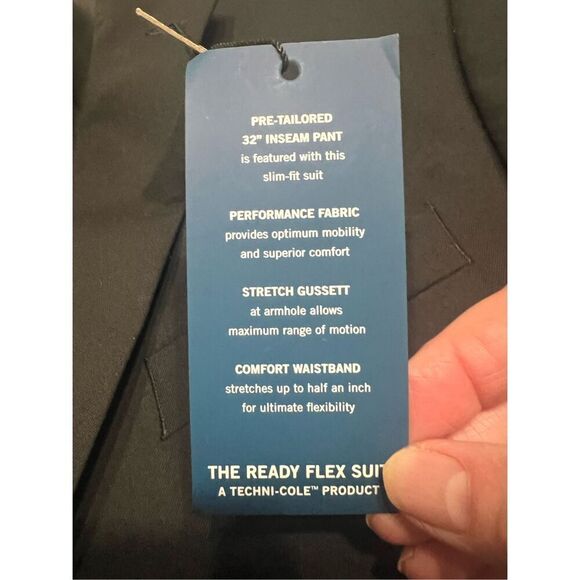 Kenneth Cole Reaction Mens Black Suit Jacket Sz 44R NWT - Picture 4 of 7